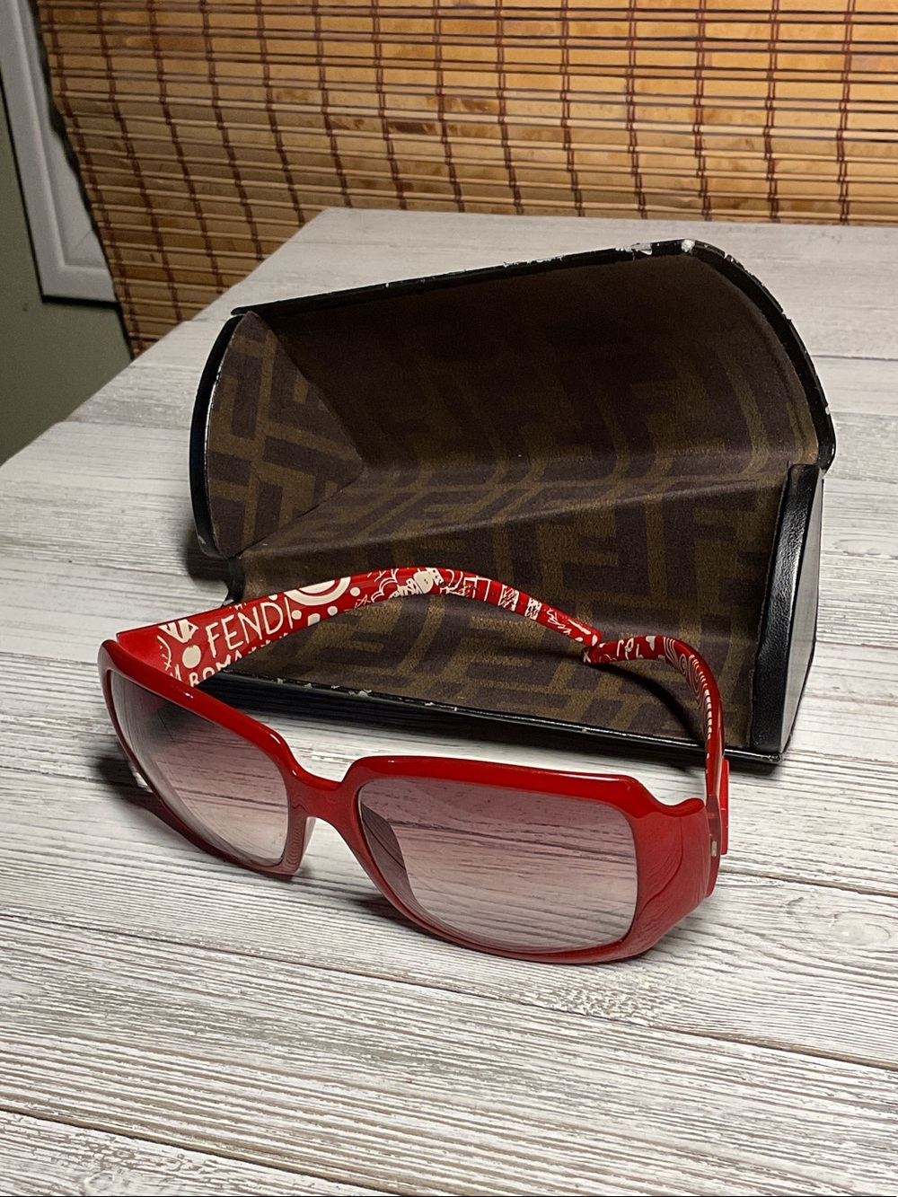 Fendi FS507 624 Red Gradient Art Wrap Designer Italy Sunglasses Frames 58mm